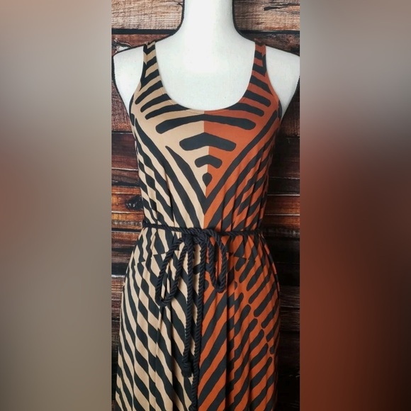 LOFT NWT MULTICOLOR STRIPED MAXI DRESS SIZE: M - Picture 3 of 3